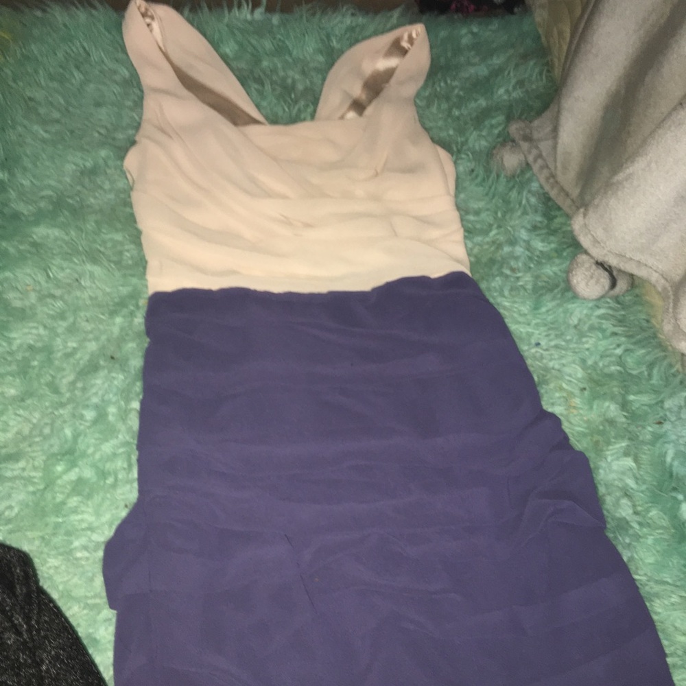 Deb dress purple and pig pink